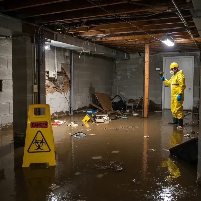 Flooded Basement Electrical Hazard in Centerton, AR Property