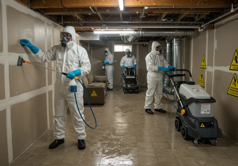 Basement Moisture Removal and Structural Drying process in Centerton, AR